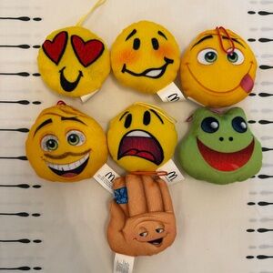 McDonald's Emoji Plush Keychain Set - Yellow & Green